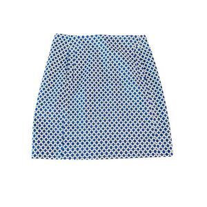 Peace of Cloth Geometric Pattern Blue Circles Diamonds Pencil Skirt Women’s Sz 6